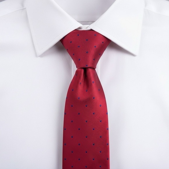 Brooks Brothers Other - Brooks Brothers 346 Necktie Mens Red Blue Polka Dot Silk Classic Dress USA